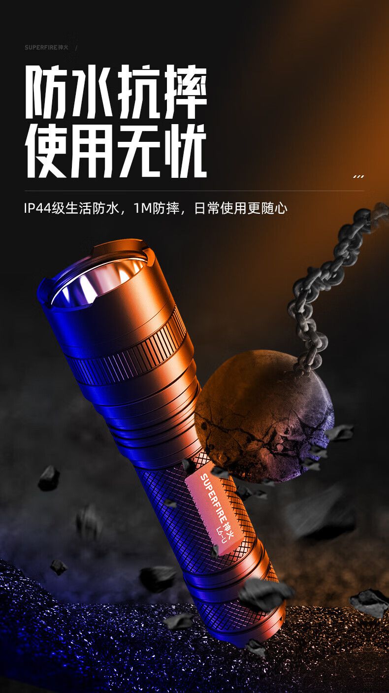 神火L6-U大功率燈芯手電筒10.jpg