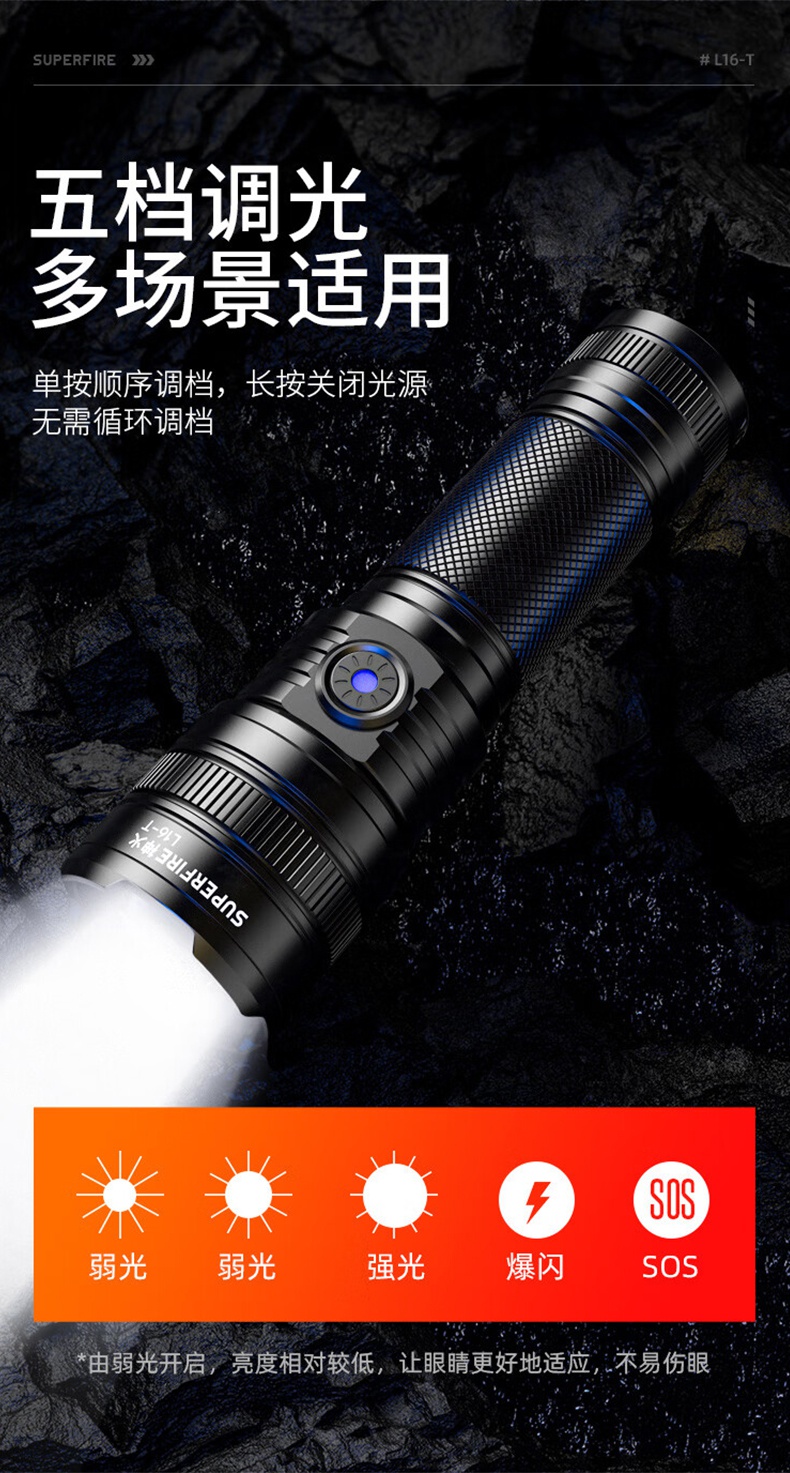 神火L16-T強(qiáng)光遠(yuǎn)射通宵續(xù)航手電筒15.jpg