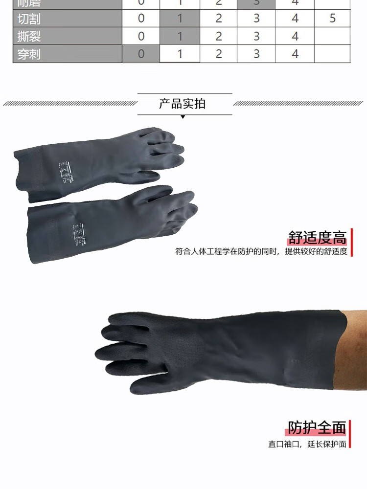 PIP 52-P3808氯丁橡膠防化手套4