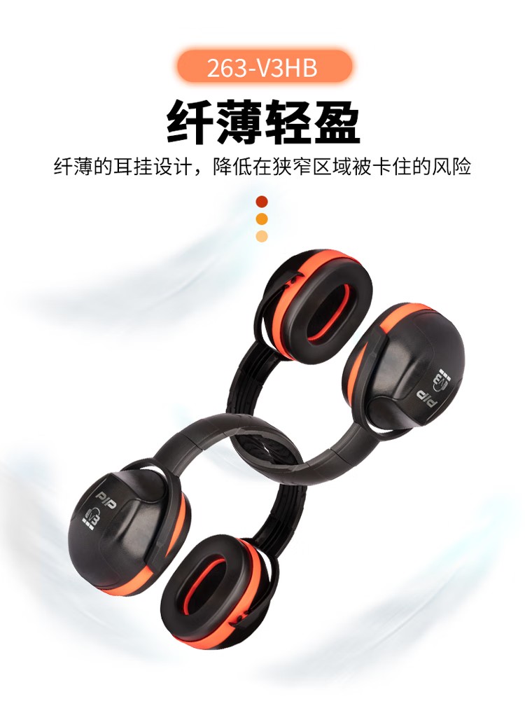 PIP 263-V3HB高強(qiáng)度塑膠頭帶式防噪音耳罩5