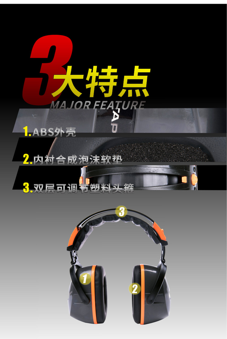 代爾塔103115 INTERLAGOS FO頭戴式防噪音耳罩3