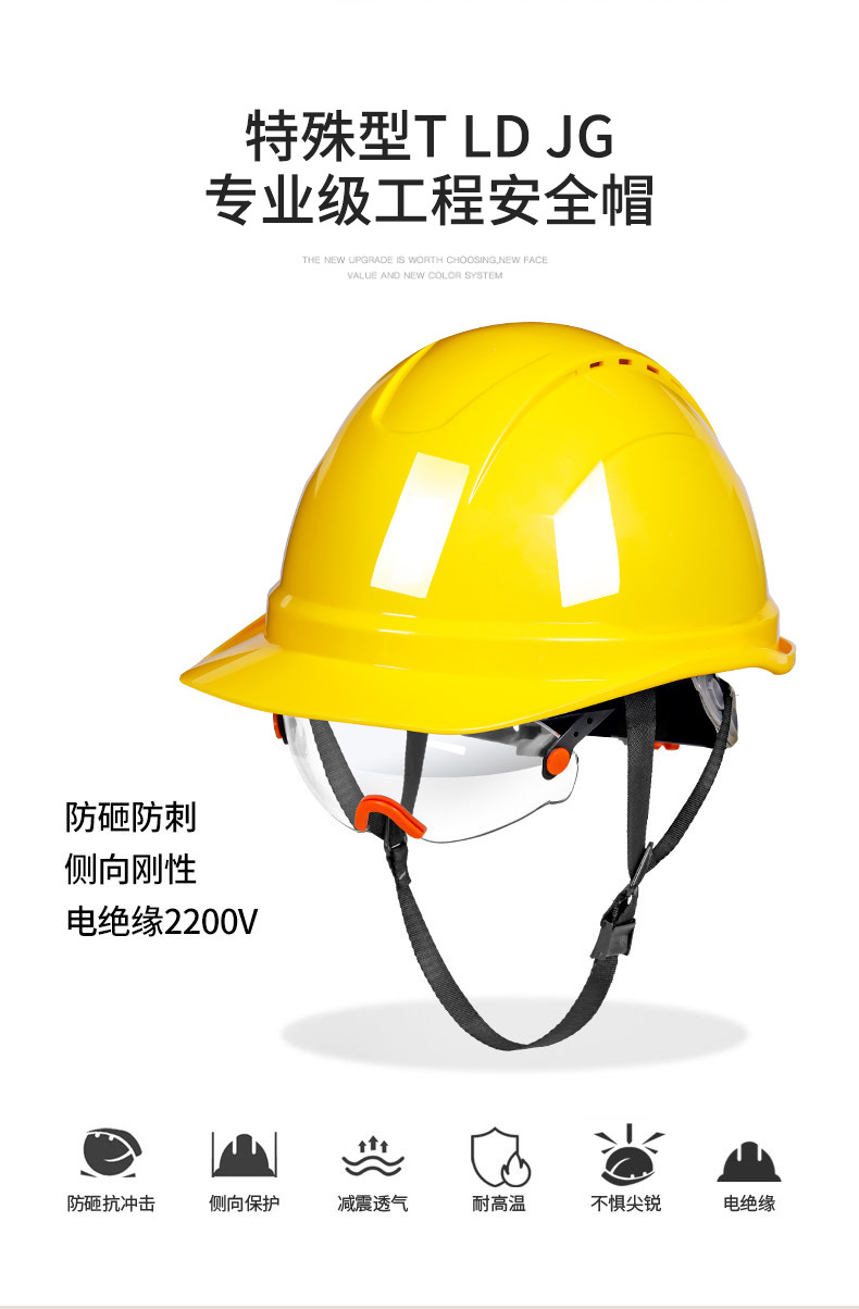 定和DH3021內(nèi)置護(hù)目鏡帶透氣孔ABS安全帽2