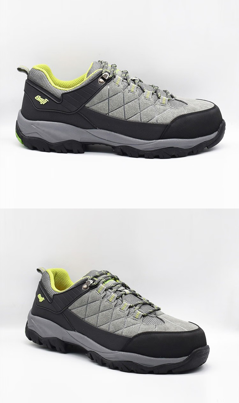 百集D1100灰綠色優(yōu)質(zhì)反毛皮防滑耐磨安全鞋6