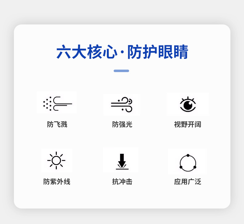 定和DH4015透明黑色鏡片抗沖擊多功能防護眼鏡2