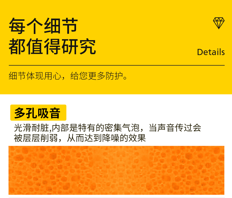 STANLEY史丹利ST1501橙色PU有線(xiàn)耳塞6