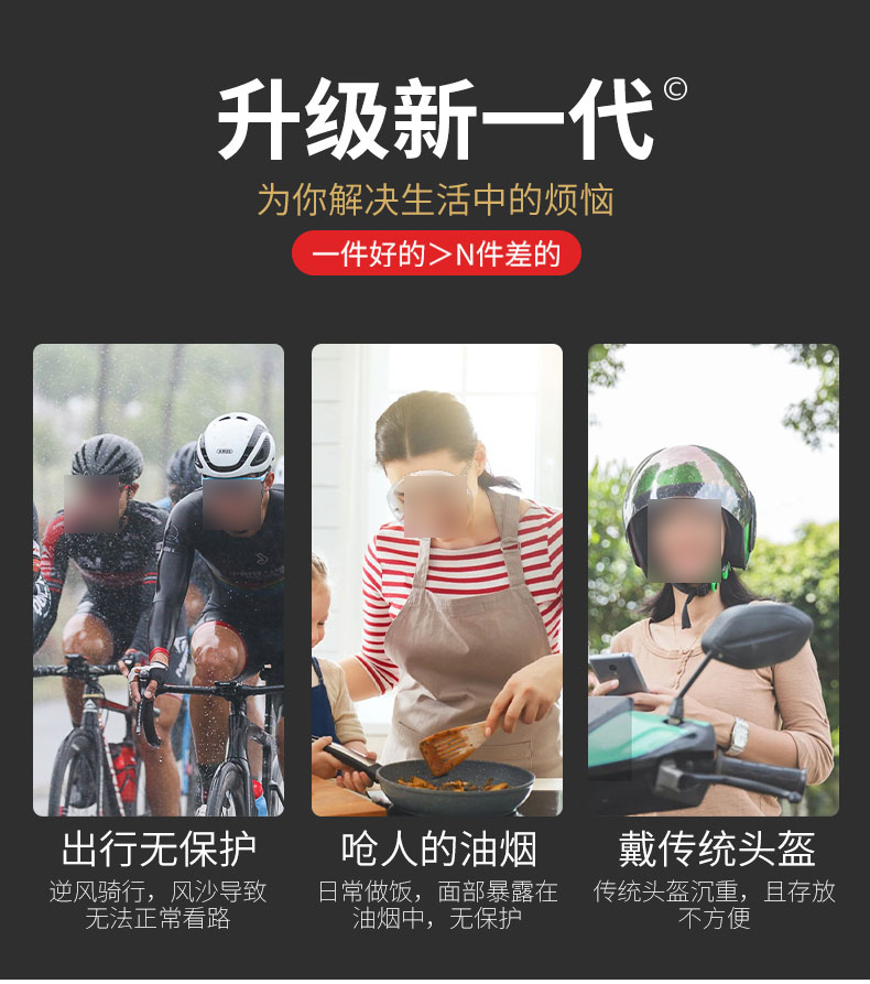 定和DH4059透明防飛濺防霧防護(hù)面屏2