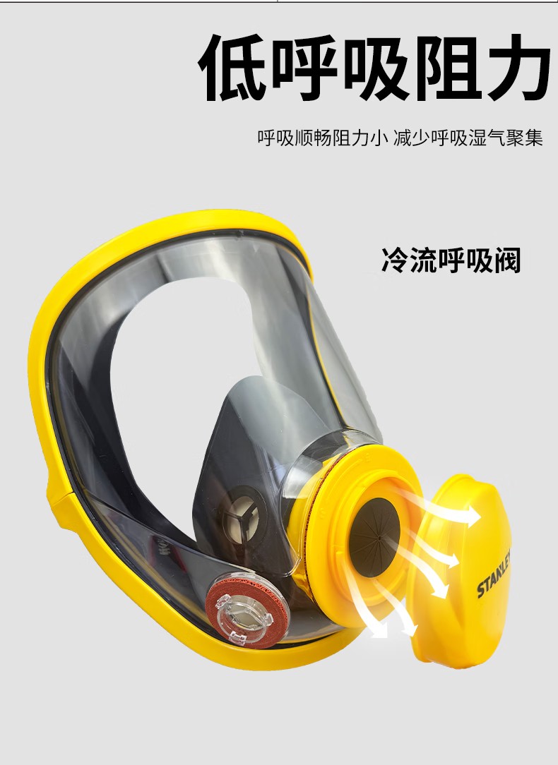 STANLEY史丹利ST2300硅膠全面罩防毒面具6