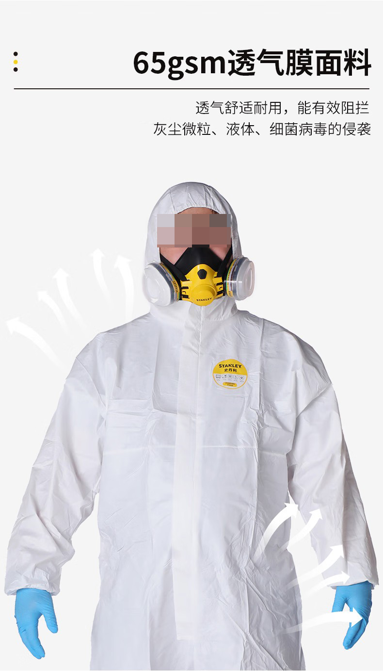 STANLEY史丹利ST3320限次使用工業(yè)款連體防護(hù)服3