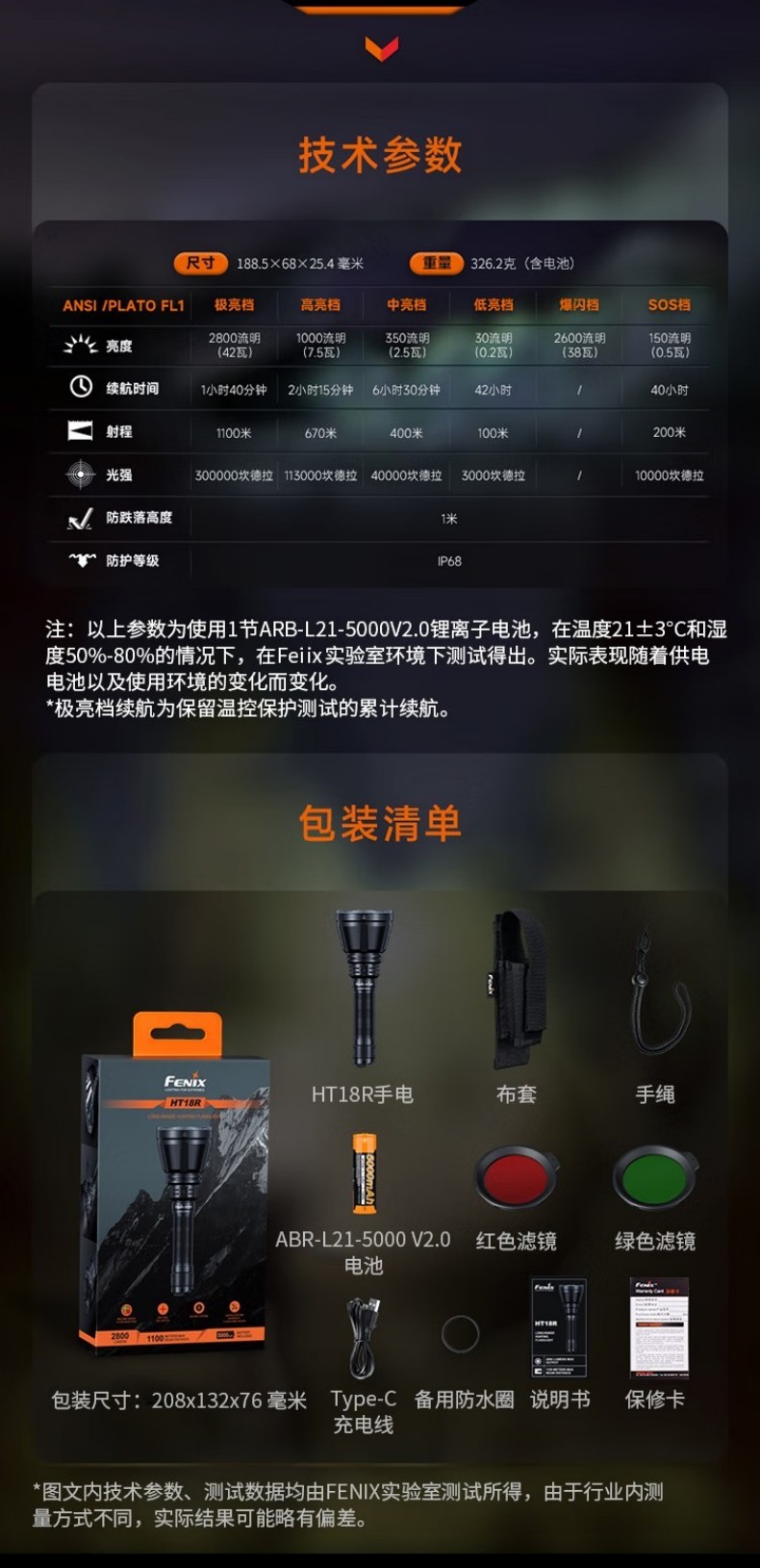 FENIX菲尼克斯HT18R HT系列戶外遠(yuǎn)射手電8.jpg