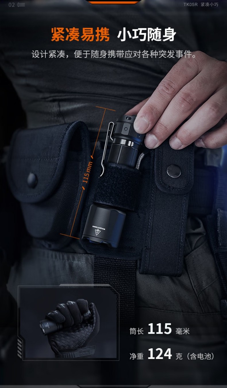 FENIX菲尼克斯TK05R TK系列便攜戰(zhàn)術(shù)EDC手電3.jpg