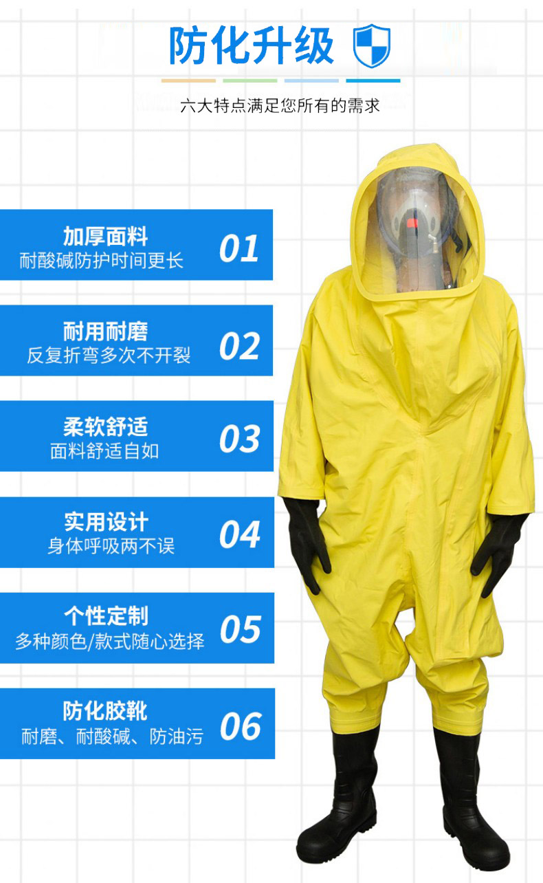 定和DH602重型A級(jí)氣密型全封閉防化服3