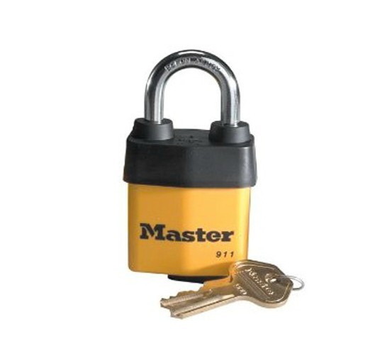 瑪斯特MasterLock 911D 可換鎖膽塑料外殼防風(fēng)雨掛鎖