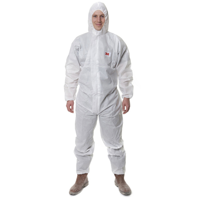 3M4515白色帶帽連體防護服