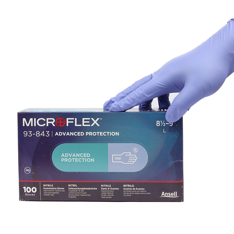 Ansell安思爾93-843一次性丁腈手套MicroFlex