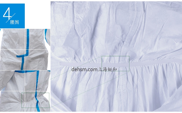 杜邦Tyvek1422A醫(yī)用防護(hù)服彈性腰圍