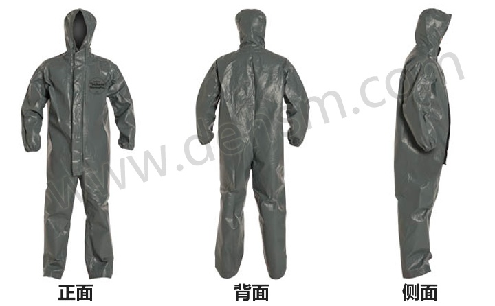 杜邦Tychem ThermoPro阻燃化學(xué)防護(hù)服圖片-正面、反面及側(cè)面