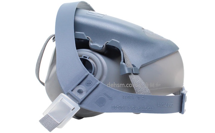3M7501硅膠半面罩防毒面具圖片-斜側(cè)面