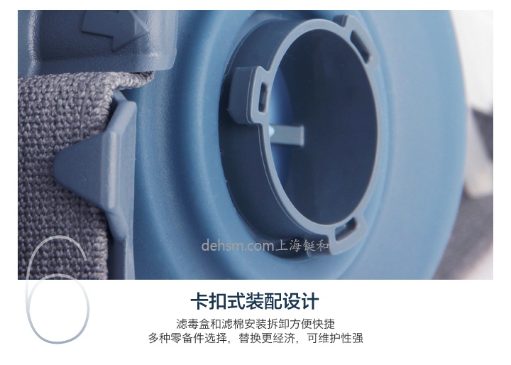 3M7502+6005防有機(jī)氣體及甲醛防毒面具濾毒盒卡扣式裝配