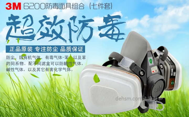 3M6200+6001防有機(jī)氣體防毒面具原裝正品