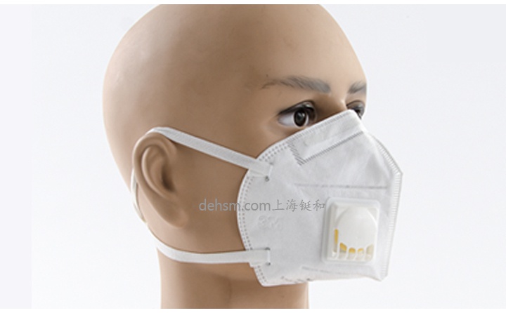佩戴3M9505VGA用防霧霾口罩圖片-側(cè)面