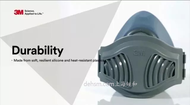 3M HF-50單濾盒硅膠半面罩耐熱塑料閥蓋，使用更長久