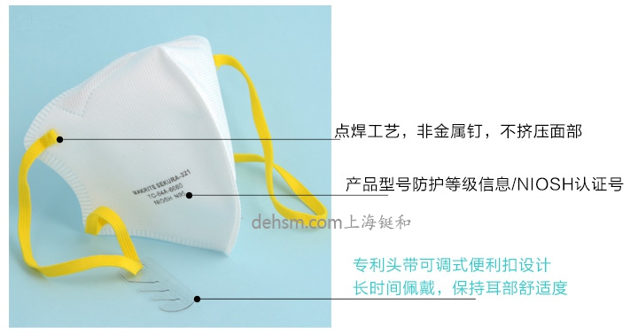 Makrite麥特瑞SEKURA-321防塵口罩可調(diào)節(jié)鼻夾