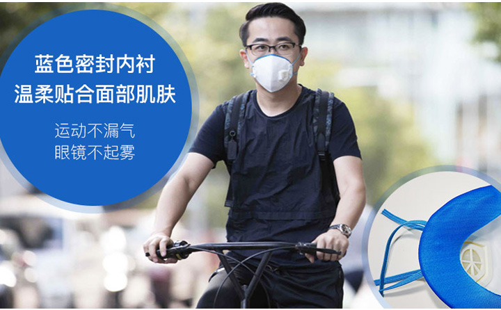 杜邦tyvek MF958MV KN95防塵口罩藍(lán)色密封內(nèi)襯