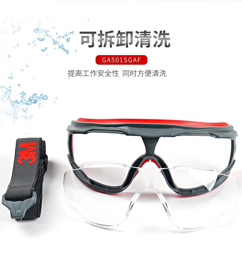 3M GA501護(hù)目鏡可拆卸設(shè)計(jì)