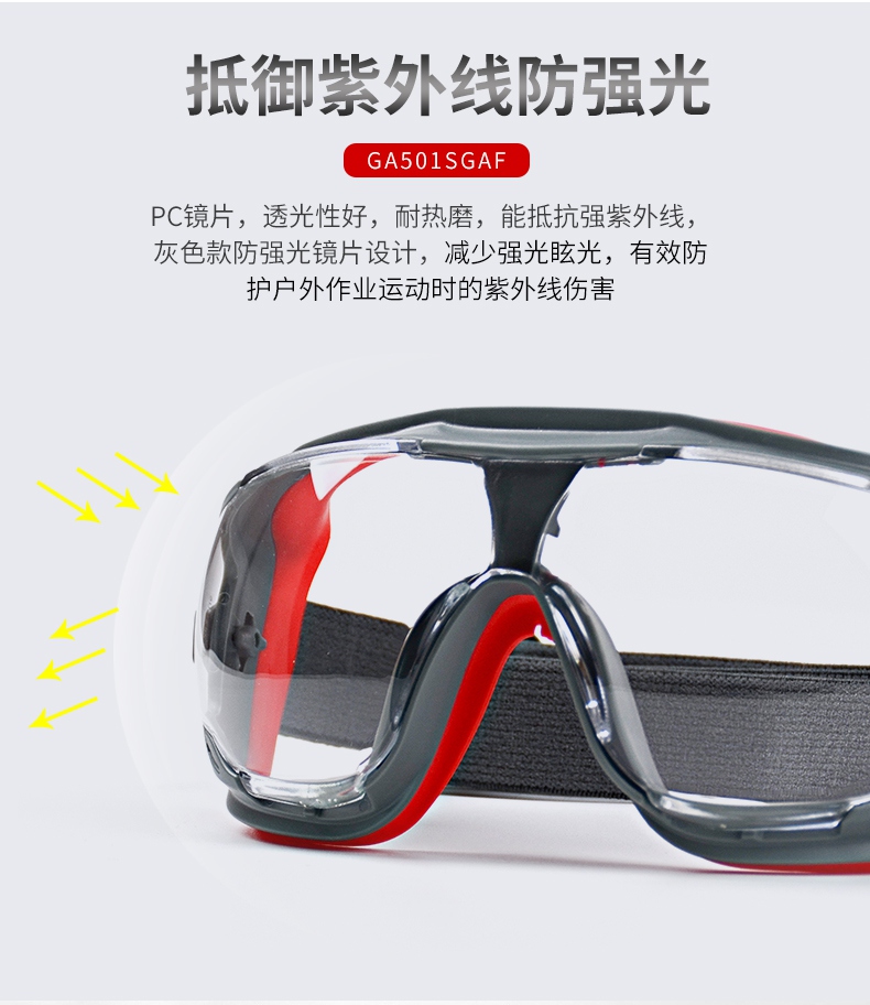 3M GA501護(hù)目鏡抵御紫外線防強(qiáng)光