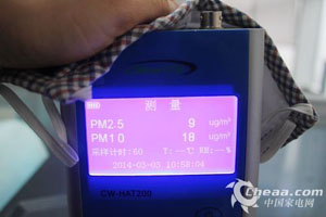 綠盾口罩過濾pm2.5指數(shù)