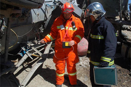 發(fā)生液氨泄漏后用氣體檢測(cè)儀探測(cè)指數(shù)超標(biāo)