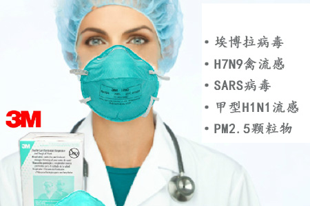 醫(yī)護人員專用的醫(yī)用N95口罩佩戴圖片