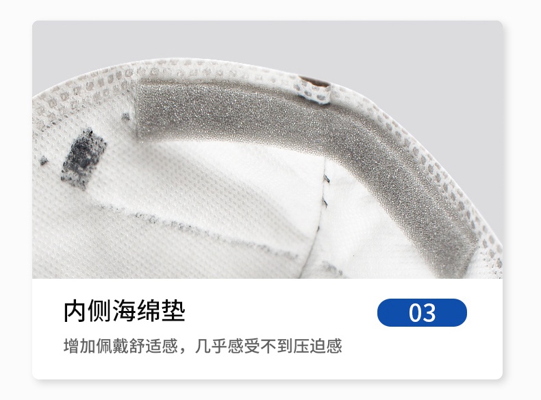 3M9541V活性炭KN95防毒口罩內(nèi)側(cè)海綿墊