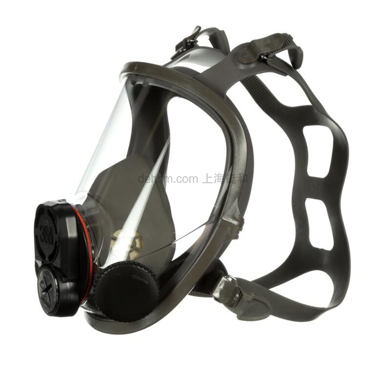 3M6800DIN全面罩防毒面具圖片-側面3