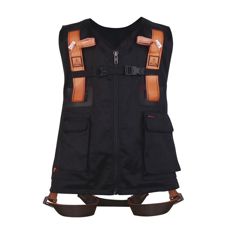 代爾塔501015熒光馬甲式雙掛點安全帶圖2