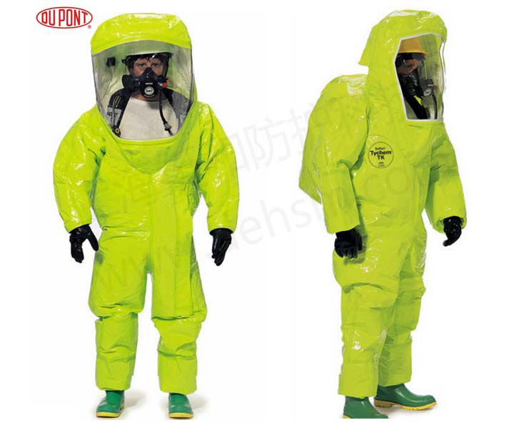 杜邦TK554 A級(jí)防護(hù)服配空氣呼吸器使用圖片