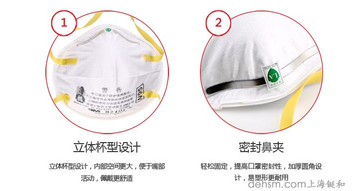 3m8210口罩頭帶連接處