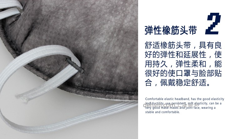 3M9913V口罩彈性橡筋頭帶，佩戴更加舒適