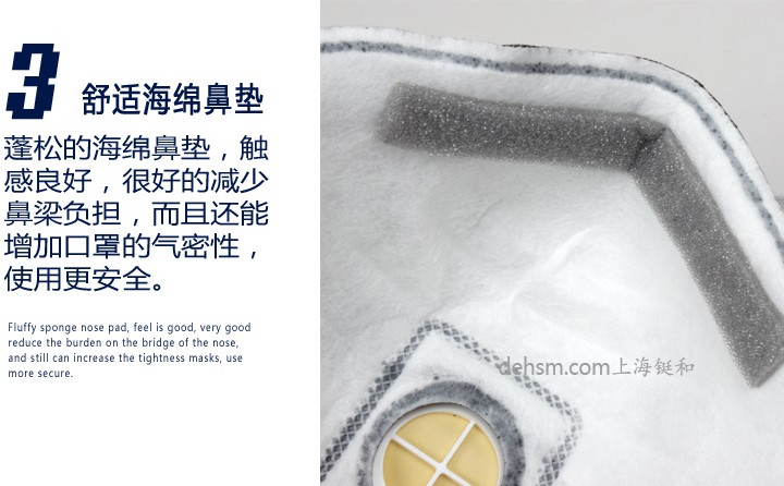 3M9913V口罩內(nèi)側(cè)鼻梁海綿鼻墊，降低口罩壓迫感